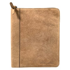 BRUNELLO CUCINELLI Taupe Leather iPad Case Leather Goods