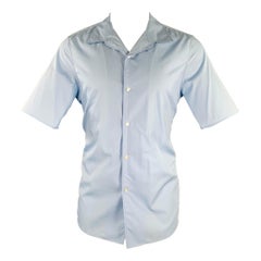 THE ROW Size S Blue Cotton Camp Short Sleeve Shirt