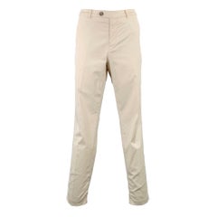 BRUNELLO CUCINELLI Size 36 Beige Stone Cotton Blend Flat Front Casual Pants