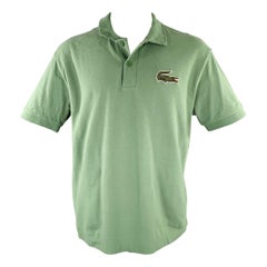 LACOSTE Taille M Coton Greene & Greene Loose Fit  Polo à grands carreaux