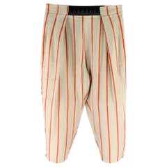 Kapital taglia M -Easy Beach Go- Beige Orange Stripe Drop Crotch Pantaloni casual