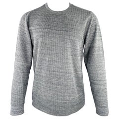 VINCE Größe M Grau Strick Baumwolle Polyester Rundhalsausschnitt Pullover