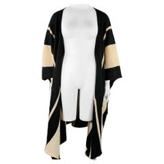 RALPH LAUREN Size M/L Black Beige Linen Silk Color Block Cardigan