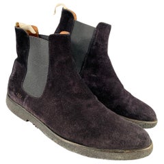 COMMON PROJECTS Size 8 Black Suede Chelsea Boots