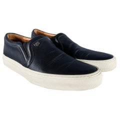GIVENCHY Talla 8 Negro Blanco Piel Zapatillas Slip On