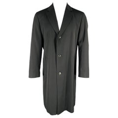 HUGO BOSS Size 38 Black Virgin Wool Single Breasted Coat