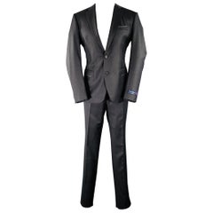 Abito in lana vergine NEIMAN MARCUS taglia 40 grigio antracite con punta di chiodo
