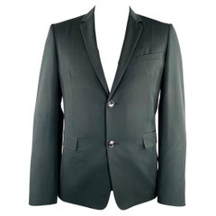 FENDI Size 42 Charcoal Wool Notch Lapel Sport Coat