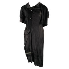 JUNYA WATANABE AW 2007 Size L Black Asymmetrical Short Sleeve Cardigan Dress