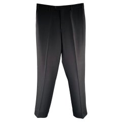 ARMANI COLLEZIONI Talla 32 Negro Pantalón de vestir delantero plano