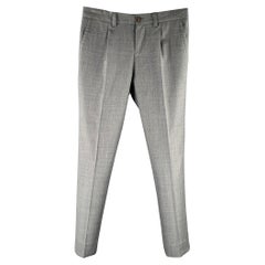 BRUNELLO CUCINELLI Größe 32 Grau Wolle plissiertes Kleid Hose