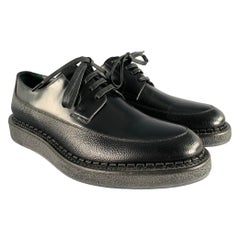 DIOR HOMME Talla 10 Zapatos con cordones Creeper de cuero negro