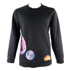 RAF SIMONS Size XXL Black Patches Cotton Crew-Neck Sweatshirt