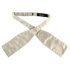 CHARVET Silver Silk Bow Tie