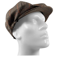 BORSALINO Taille XL Chapeaux en laine beige et Brown Glenplaid