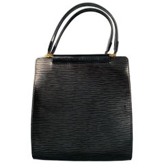 LOUIS VUITTON Black Epi Leather Top Handles Handbag