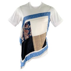 Camiseta 3.1 PHILLIP LIM Talla S Blanco Azul Mezcla de Materiales Algodón Seda