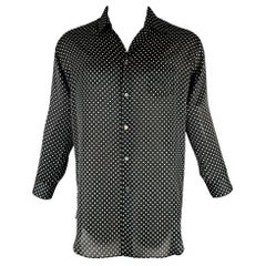 JUNYA WATANABE Size XS Black White Polyester Polka Dot Buttoned Shirt