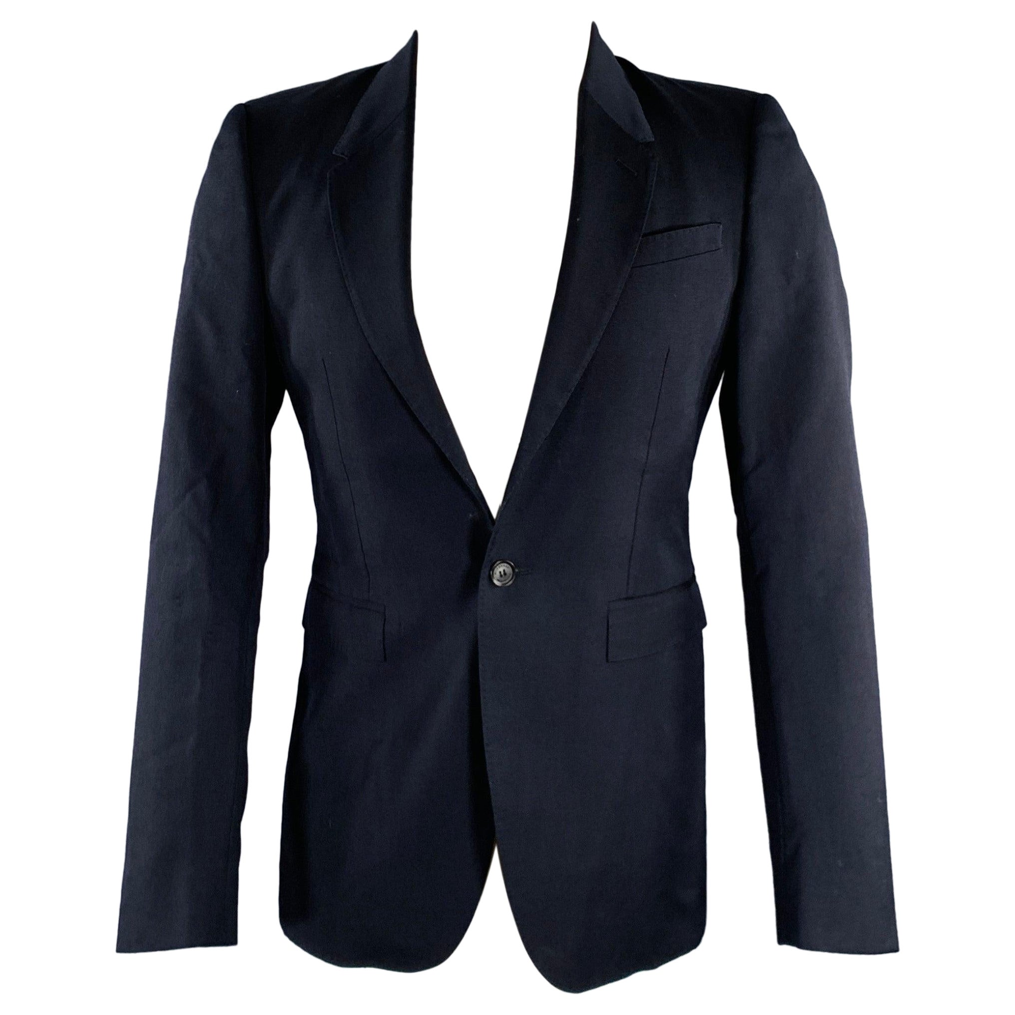 BURBERRY PRORSUM Size 36 Black Virgin Wool Mohair Sport Coat For Sale