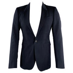 BURBERRY PRORSUM Size 36 Black Virgin Wool Mohair Sport Coat