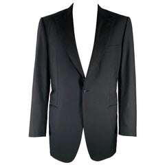 Brioni taglia 46 - Tuxedo in lana nero con risvolto a punta - Coates