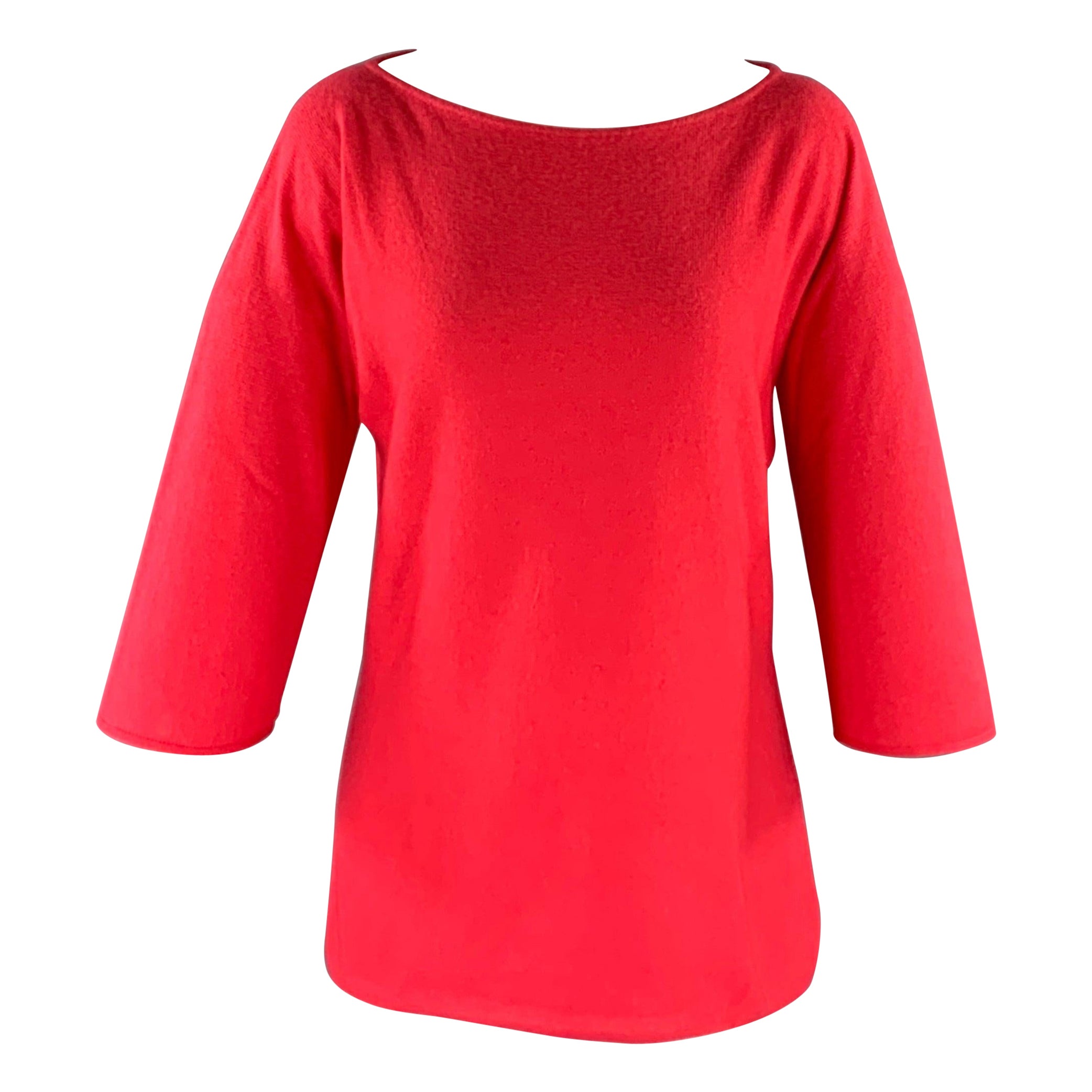 YVES SAINT LAURENT Size M Pink Coral Dolman Sleeve Pullover
