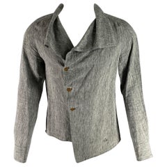 VIVIENNE WESTWOOD Talla XS Camisa de manga larga asimétrica gris brezo