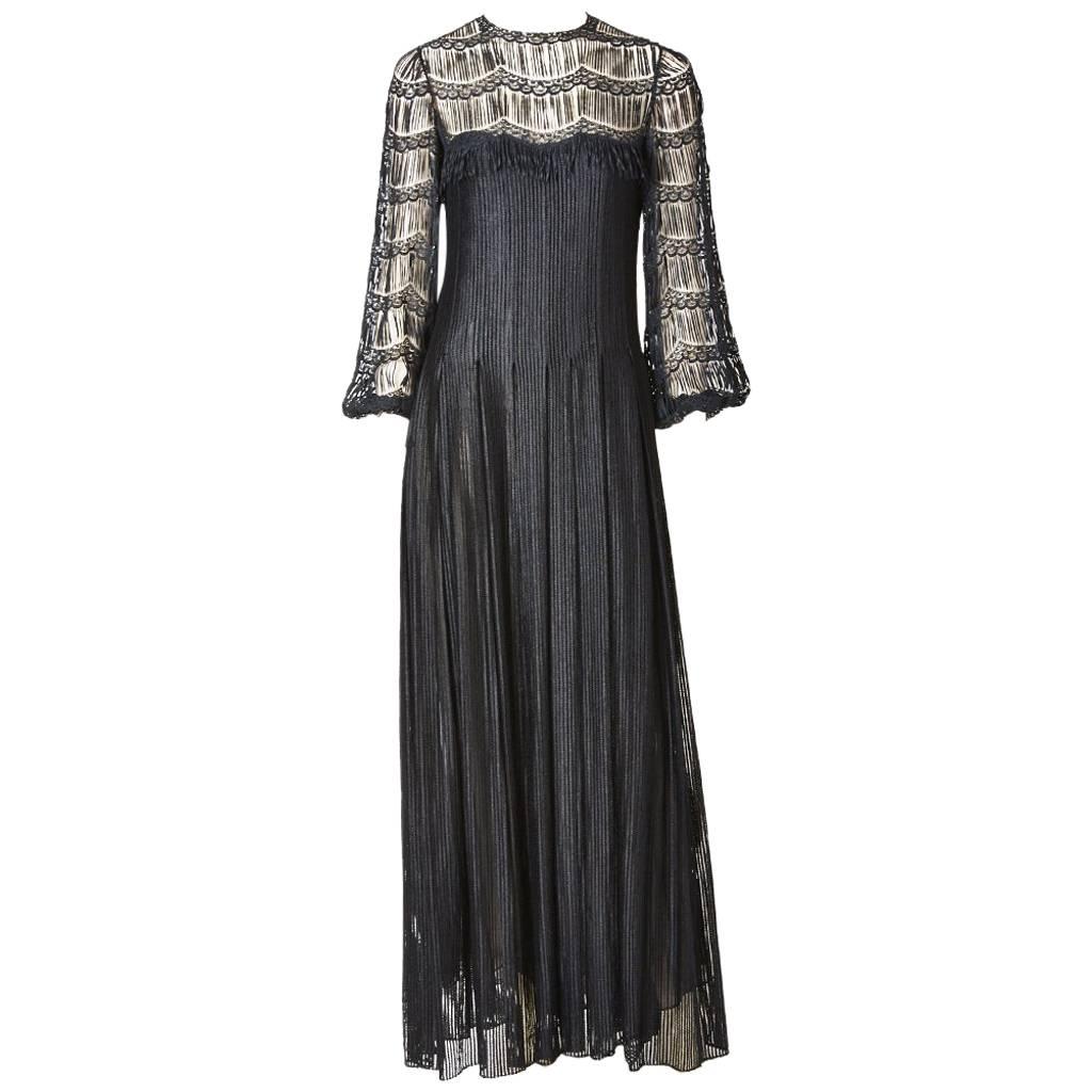 Galanos Open Work Gown at 1stDibs
