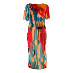 ETRO Size 6 Multi-Color Viscose Print Shift Dress