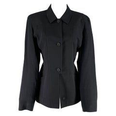 KENZO Chaqueta abotonada de mezcla de viscosa negra talla 8