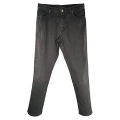 Ermenegildo Zegna Taglia 31 Jeans dritti in misto cotone nero