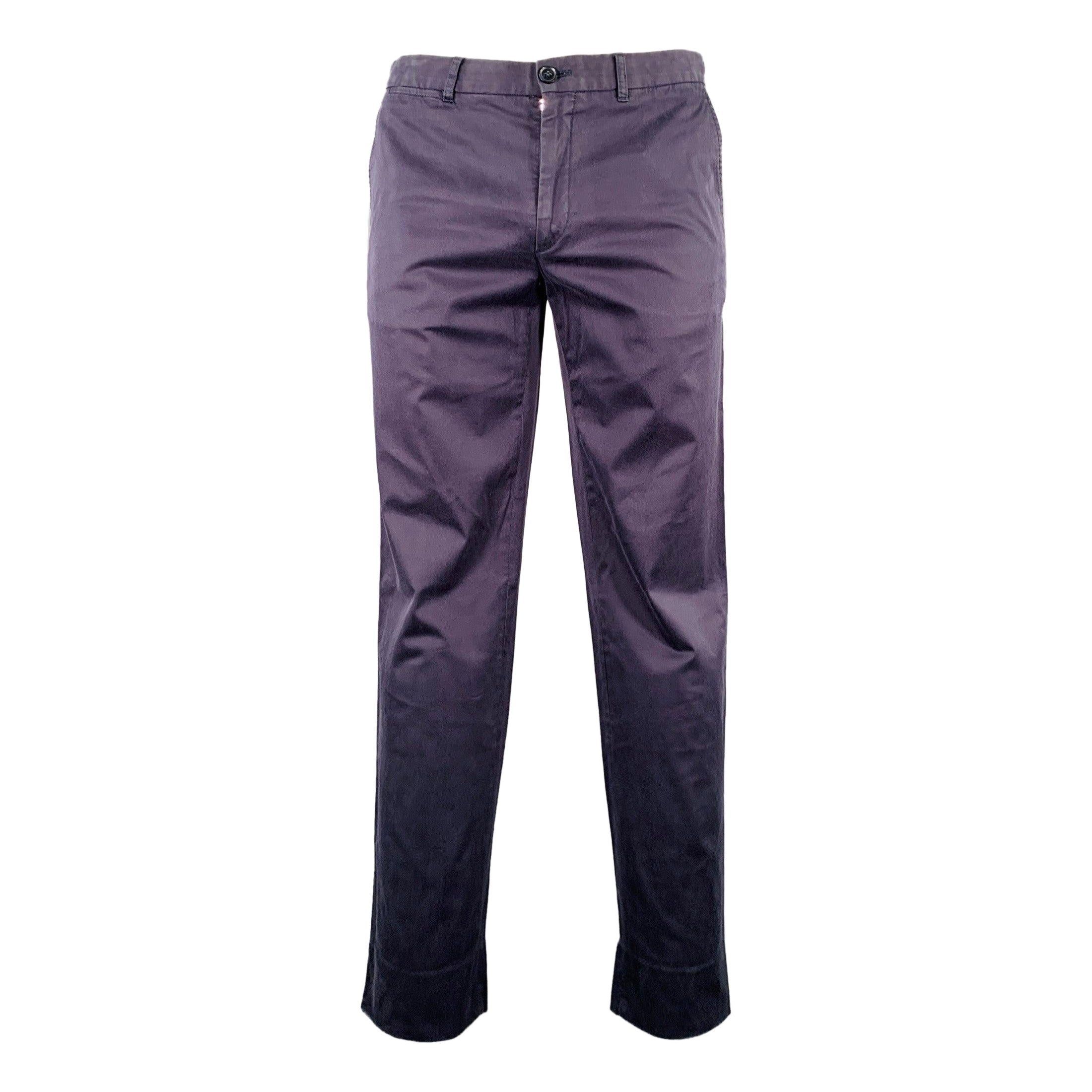 ERMENEGILDO ZEGNA Size 34 Grey Charcoal Cotton Blend Casual Pants For Sale