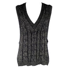 WALTER VAN BEIRENDONCK 2022 Talla L Negro Superkid Jersey Chaleco Mohair