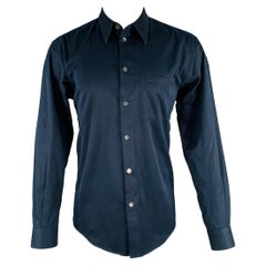 HELMUT LANG Size M Navy Cotton Button Up Long Sleeve Shirt
