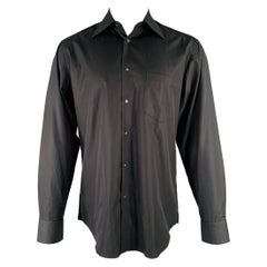 HUGO BOSS Size M Black Cotton Button Up Long Sleeve Shirt