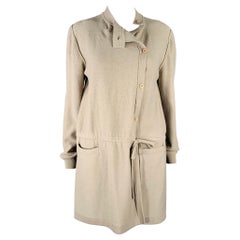 Sonia Rykiel Taglia 4 Cardigan in maglia con cintura Beige Taupe
