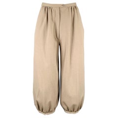 SONIA RYKIEL - Pantaloni casual in lana grigio-turchese taglia S