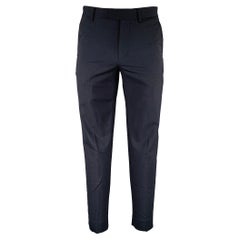 SANDRO Size 32 Navy Wool Blend Flat Front Dress Pants
