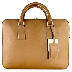 SANDRO -H19 Downtown Large- Porte-documents en cuir texturé Brown
