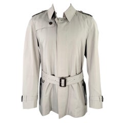BURBERRY LONDON Size 40 Grey Cotton Blend Trench Coat