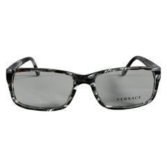 Gafas de sol y de vista de acetato jaspeado negro gris VERSACE