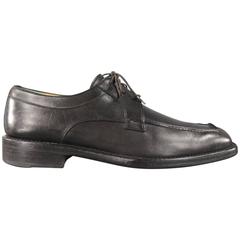 Men's BRUNO MAGLI Size 12 Black Leather Apron Toe Lace Up