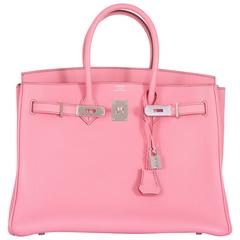 Collectors Hermes Birkin Bag 35cm 5P Pink PHW MUST C THIS