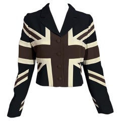 1990 - Moschino Cheap and Chic - Veste courte avec drapeau britannique