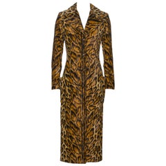 Atelier Versace Leopard Print Faux Fur Tailored Coat, FW 1996