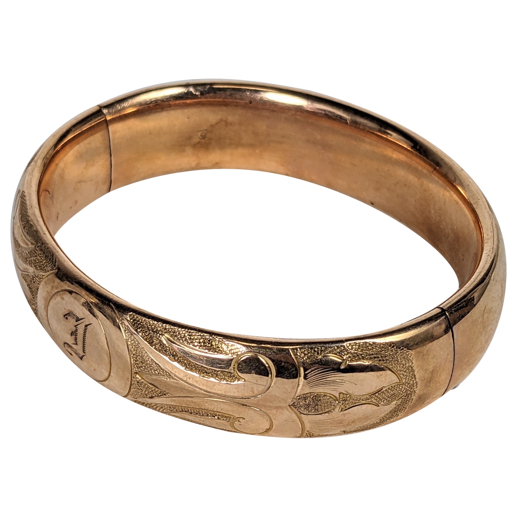 Bracelet victorien gravé et gravé