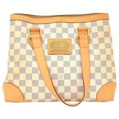 Louis Vuitton Hampstead PM White Azur Damier Canvas Hand Bag