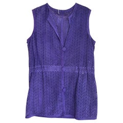 Chaleco de ante morado Armani Collezioni
