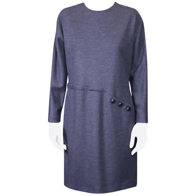 Geoffrey Beene Wool Jersey Spiral Seam Dress For Sale