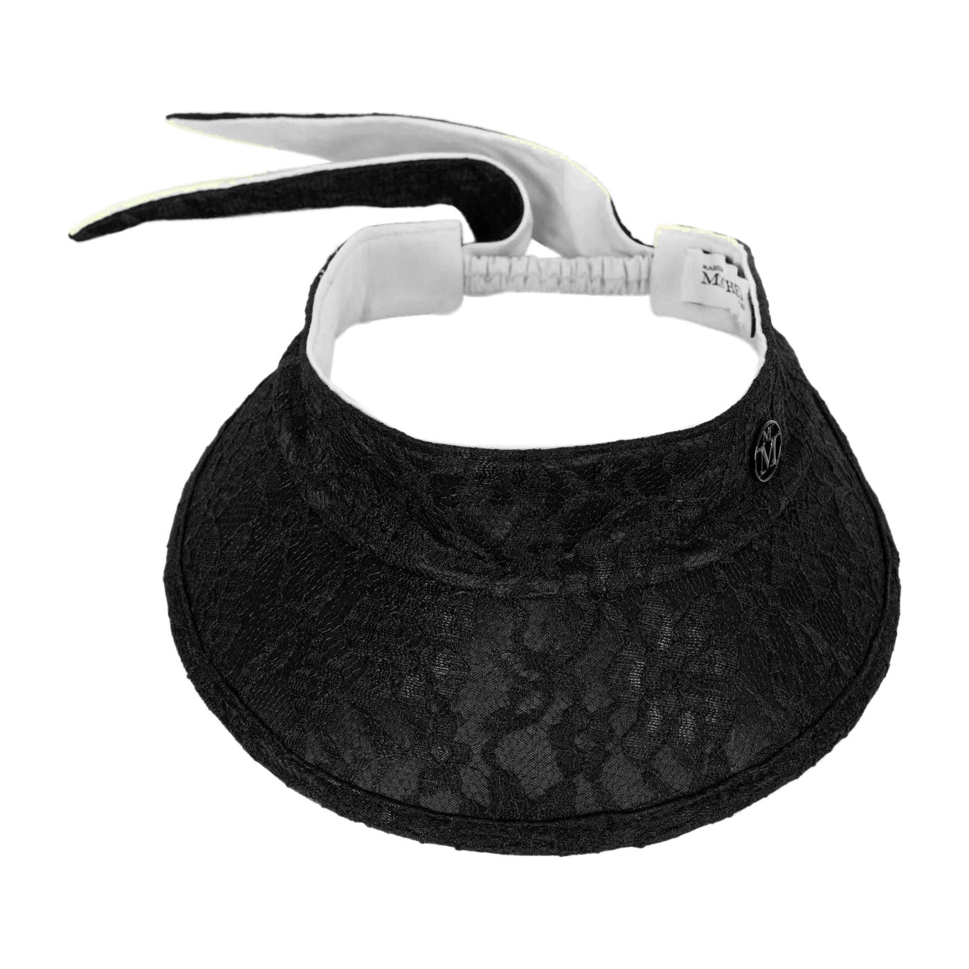 Maison Michel Black Lace Eyeshade Hat For Sale